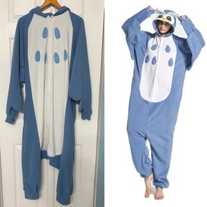 Blue & White Owl Kigurumi Onesie